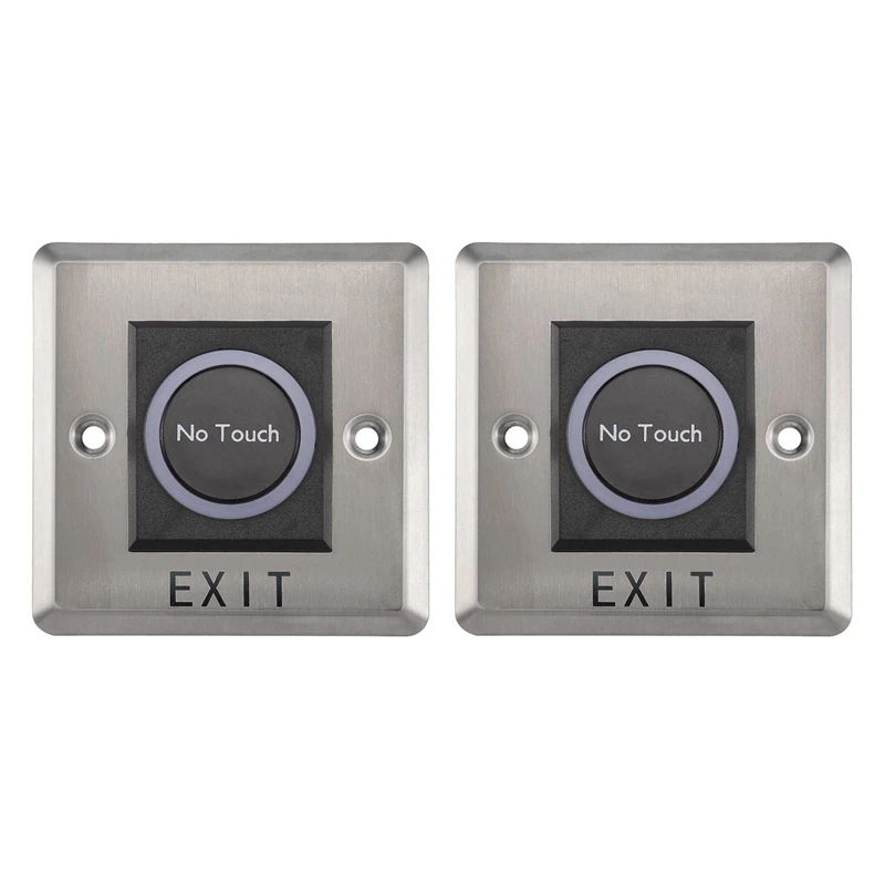 

2X Infrared Sensor Switch No Contact Contactless Switches Door Release Exit Button With LED Indication