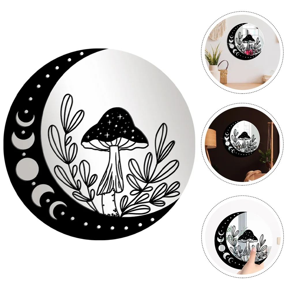 

Wall Moon Sticker Decal Decor Mirror Eid Ramadan Adhesive Phase Room Ornament Round S Children Stickers Mirrors Self Design Peel