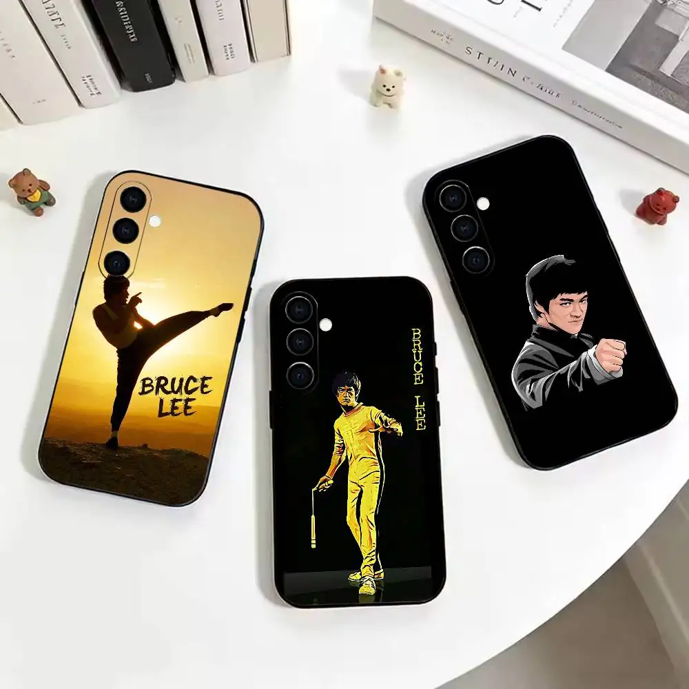 Фото Брюс Ли-Ли Сяолун-Кунг-фу Мягкий силиконовый чехол для телефона Samsung Galaxy A73//A72/A70/A53/A52/A51 - Черный №1