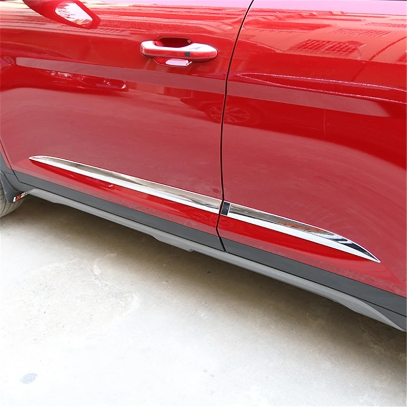 

WELKINRY For Hyundai Creta SU2 2nd generation 2020 2021 2022 ABS chrome outer car body door side moulding bar trim