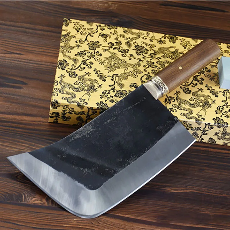 

Longquan Kitchen Knife Handmade Forged 9 Inch Sharp Butcher Machete Hatchet Big Bone Chop Knife Meat Poultry Tools China Messer