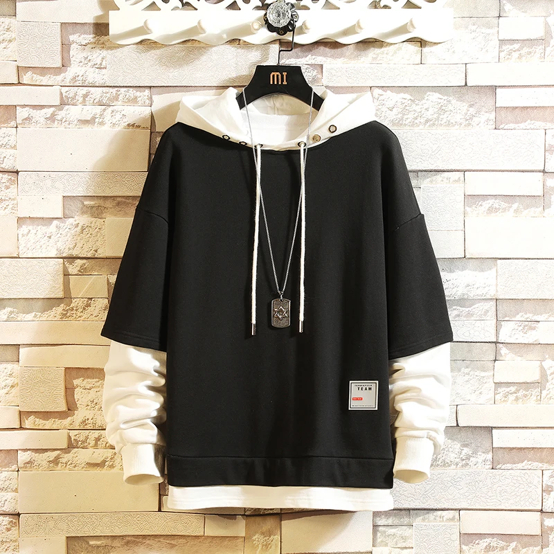 

2022 Casual New Men'S Classic Hip HOP Hoodies Sweatshirts Streetwear One Piece Brand Black Grey