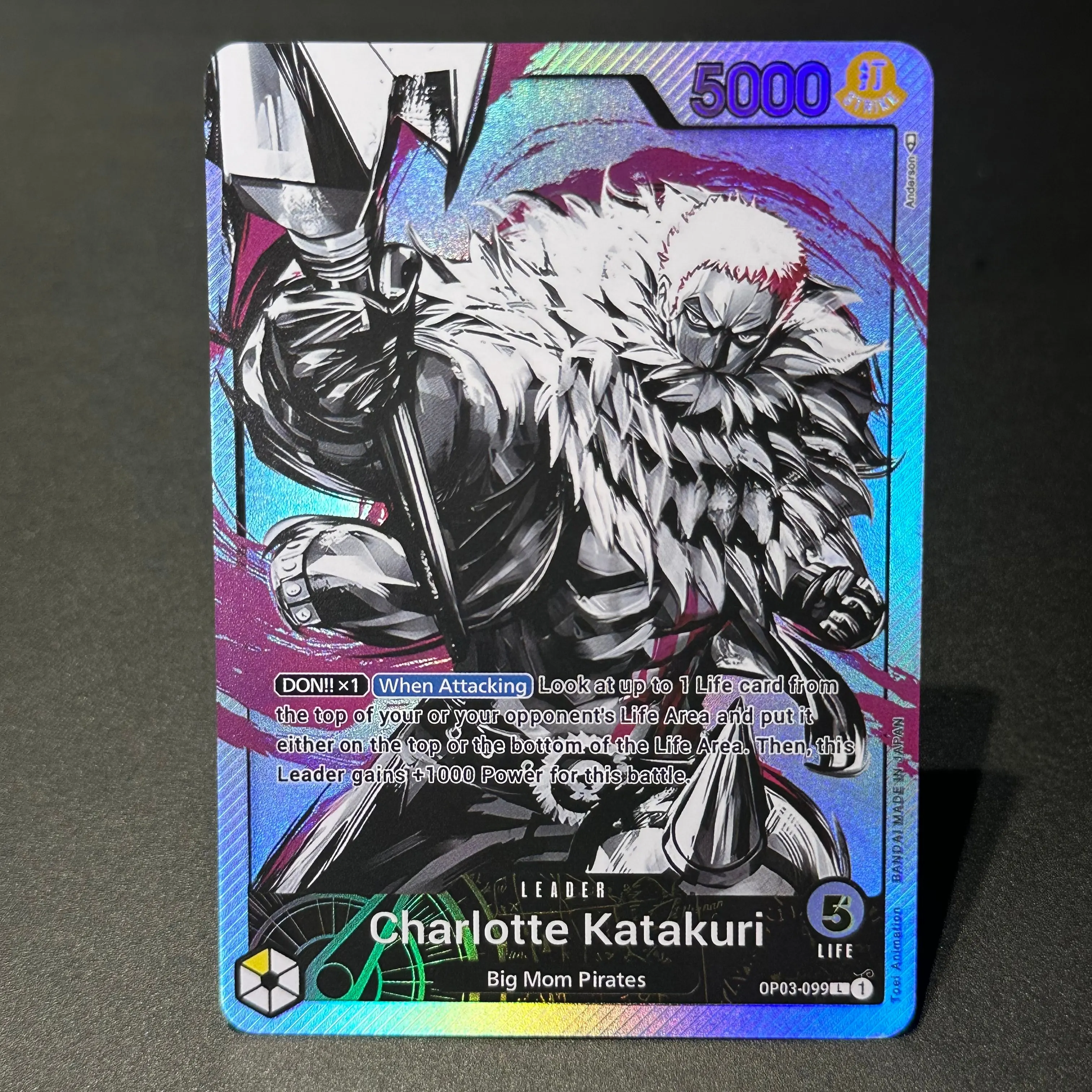 Фото Аниме ONE PIECE FOIL Proxy Cards DIY OPCG English Leader Arlong Katakuri Linlin Iceburg Kuro Nami Game Коллекционные карты аниме №3