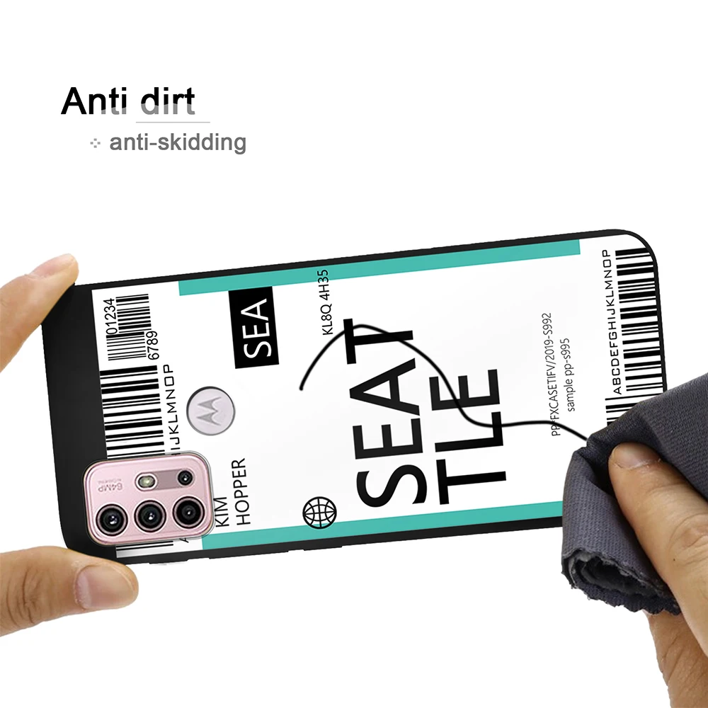 hot air ticket travel new york los angeles case for motorola moto g9 play e7 g7 plus power g 5g plus g30 g60s e40 e20 soft cover free global shipping