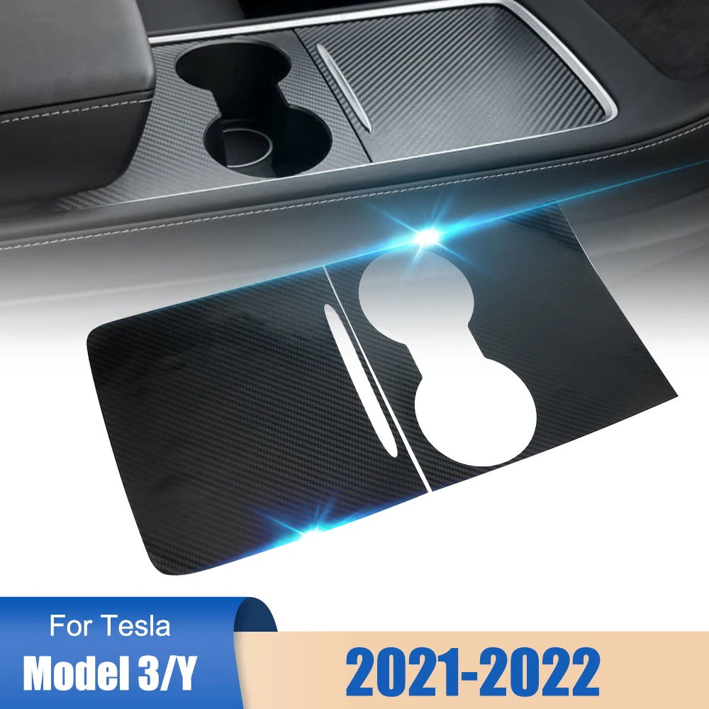 

Car Central Control Panel Sticker Central Console Trims PVC Film Interior Decoration Multi Style For Tesla Model 3 Model Y 21-22