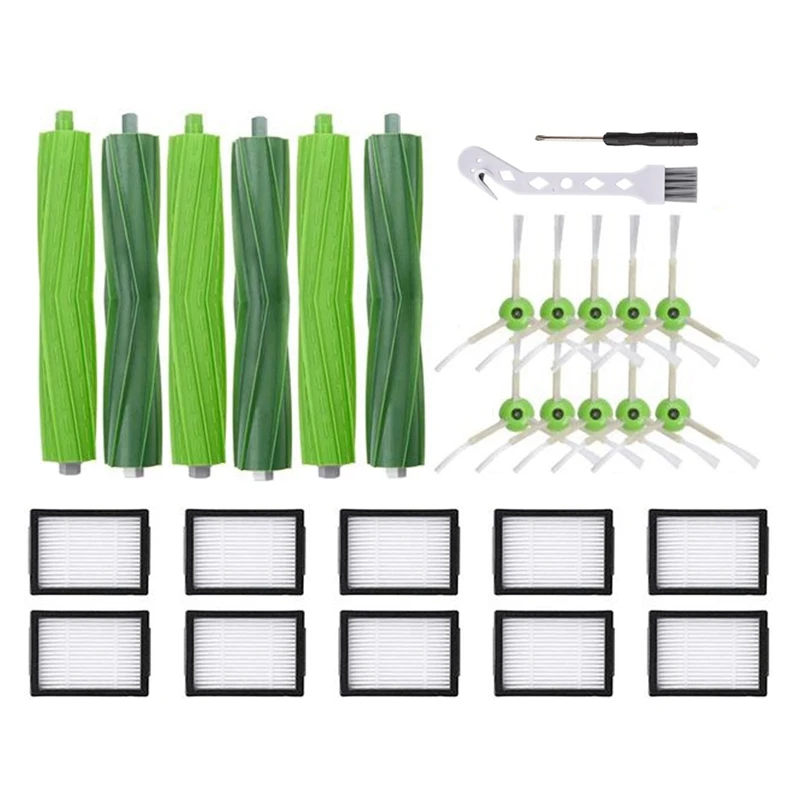 

Dual Multi-Surface Rubber Brushes Hepa Filter Side Brush For Irobot Roomba I7 I7+ I3 I3+ I4 I6 I6+ I8 I8+/Plus E5 E6 E7