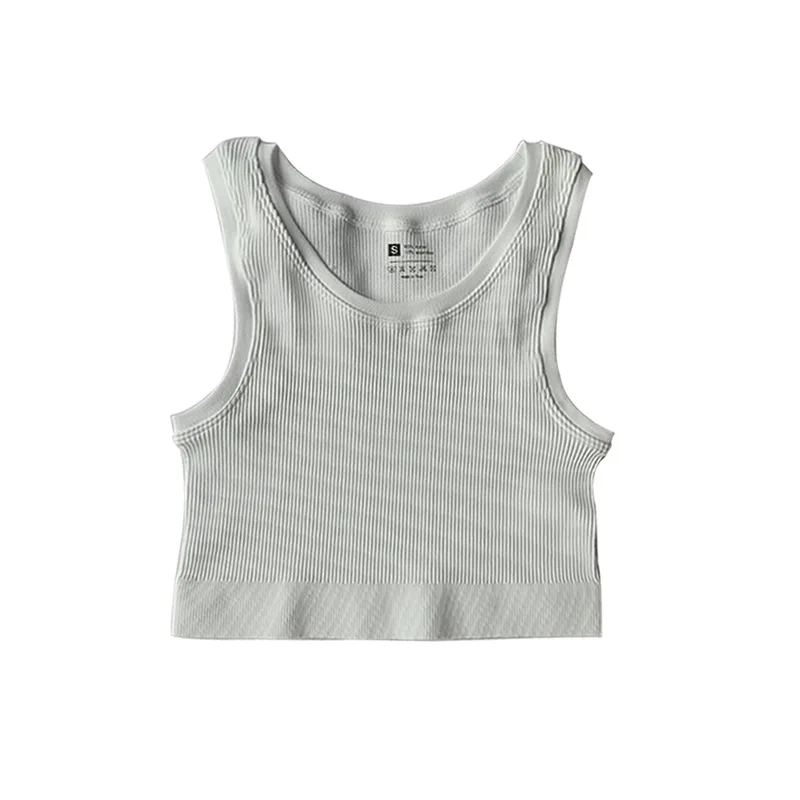 Seamless single layer sports I-line vest women's speed Dry Running Fitness Bra Sleeveless small vest smock outside wear