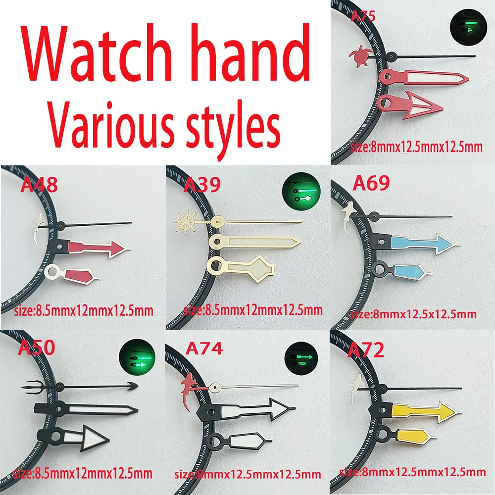 Мужские часы указатель Зеленый светящийся A series для NH34 NH35 NH36 NH38 NH70 NH72 с