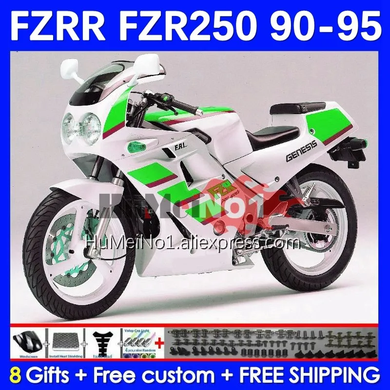 

FZR250RR For YAMAHA FZR250 FZRR FZR 250 R RR 250R 147No.118 FZR-250 90 91 92 93 FZR250R 1990 1991 992 1993 Fairings green stock