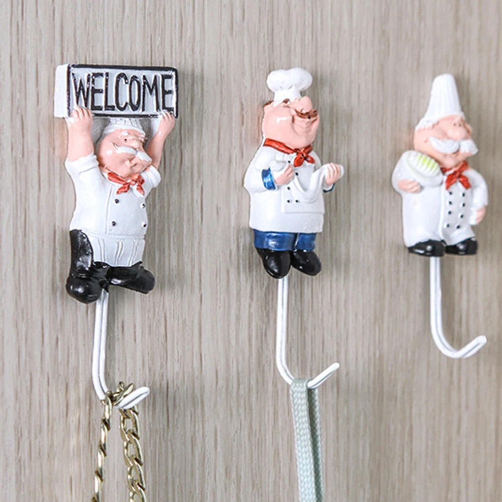 

Kitchen Cartoon Shaped Hook Resin Powerful Adhesive Hanger Wall Storage Rack