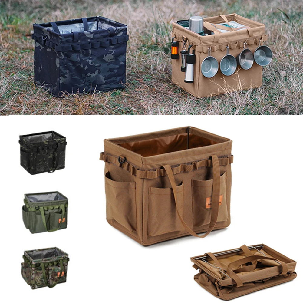 

Hot Sale Outdoor Camping Folding Storage Box Tool Bag Fishing Tackle Tote Bag Fishing Box Multitool Camping Equipment Parts