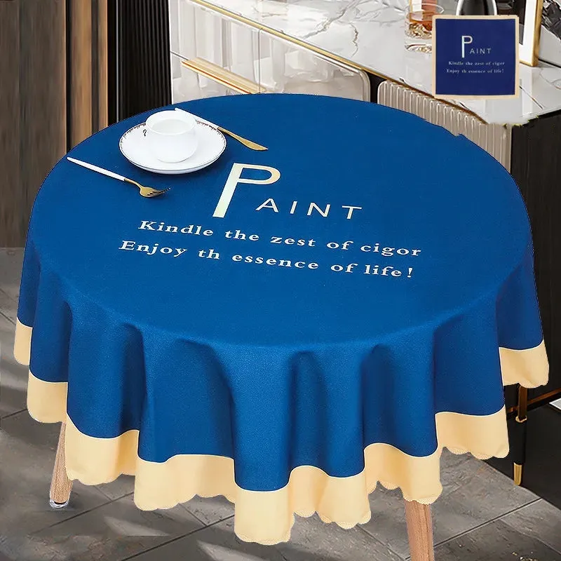

Waterproof SimplicityTable Cloth Round Tea TableCloth Printed Rural Cotton Cloth Home Dining Table Cover Decor Wedding Mantel