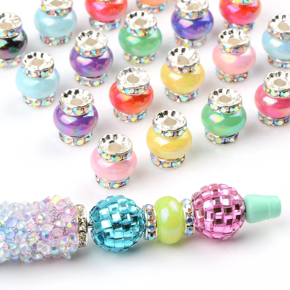 10 шт. разнообразные акриловые бусины для самостоятельного изготовления