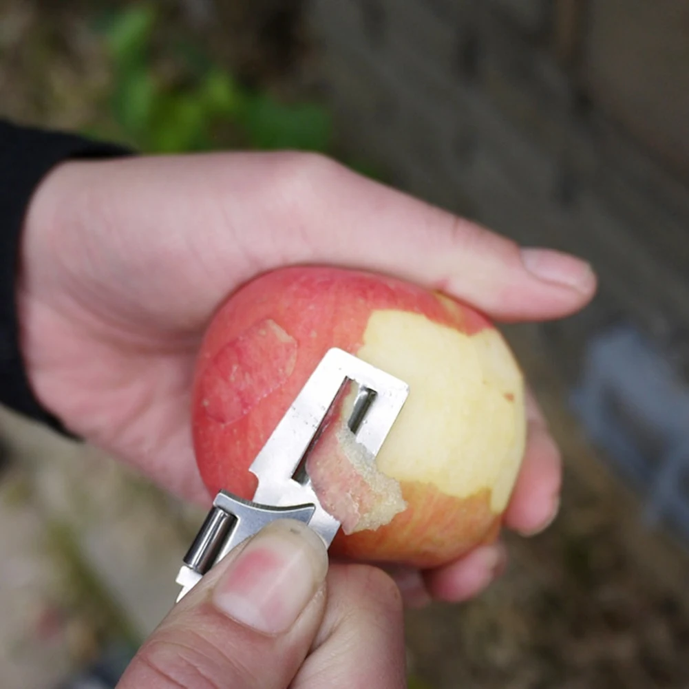 

Outdoor EDC Tool Multifunctional Jar Can Opener Practical Stainless Steel Fruit Peeler EDC Outdoor Kitchen Pocket Tool