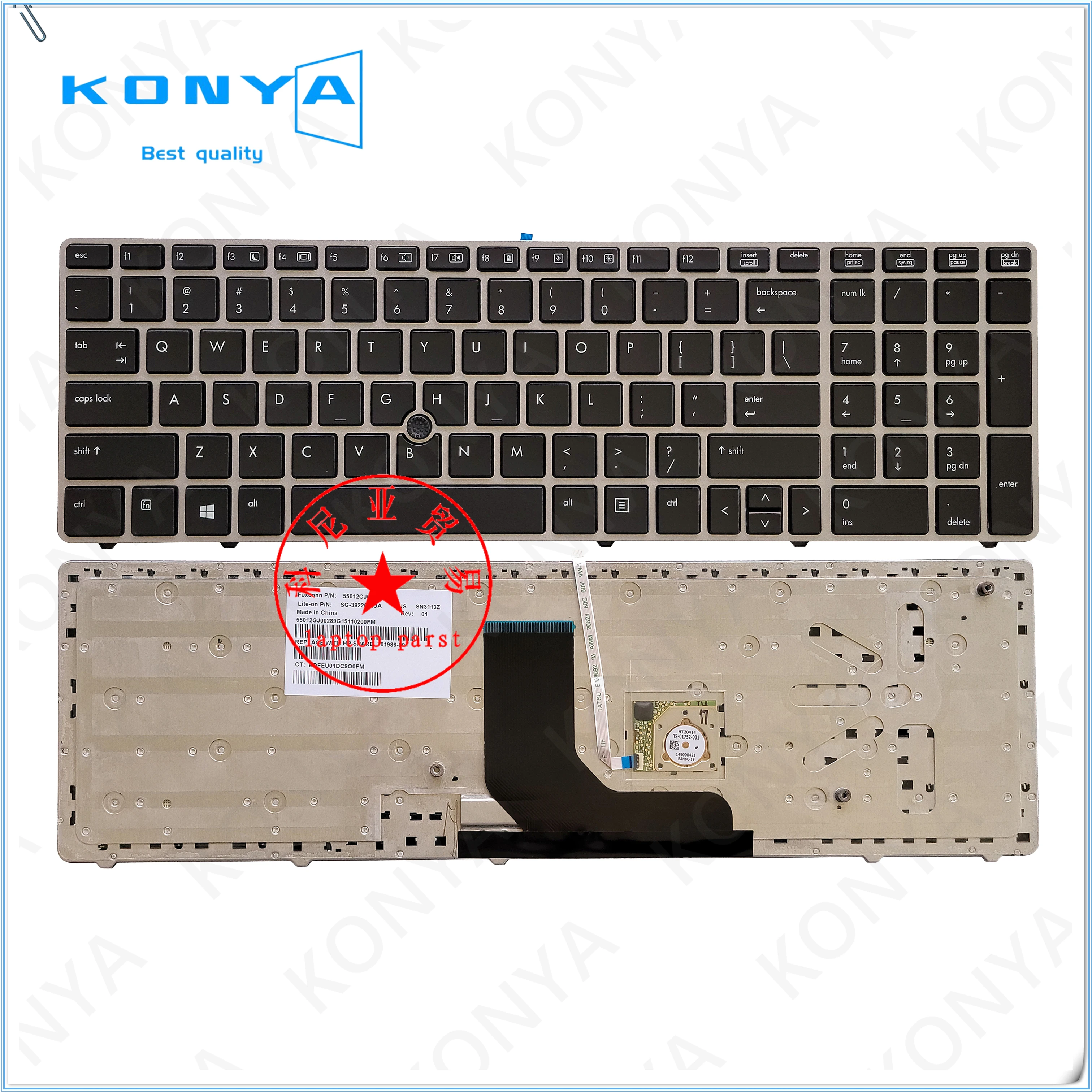 Новая Оригинальная клавиатура для ноутбука HP ProBook 6560B 6570B 8560P 8570P 641181 P со