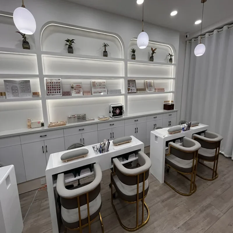 Nail Tech стол профессиональный маникюрный пылесос ящики мебель для салона столы