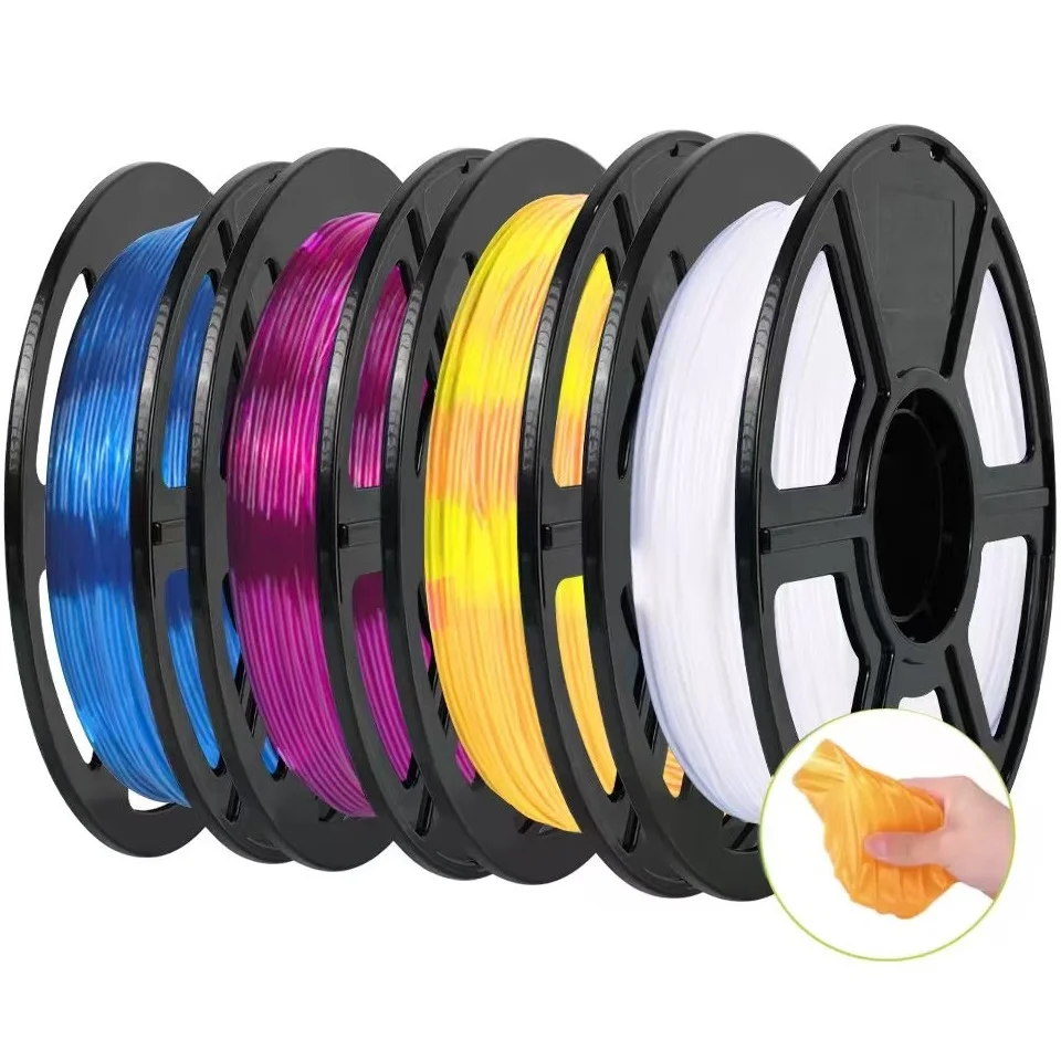 Нить для 3D-принтера Гибкая ТПУ 1,75 мм 1 кг 250 г Радужная нить ...