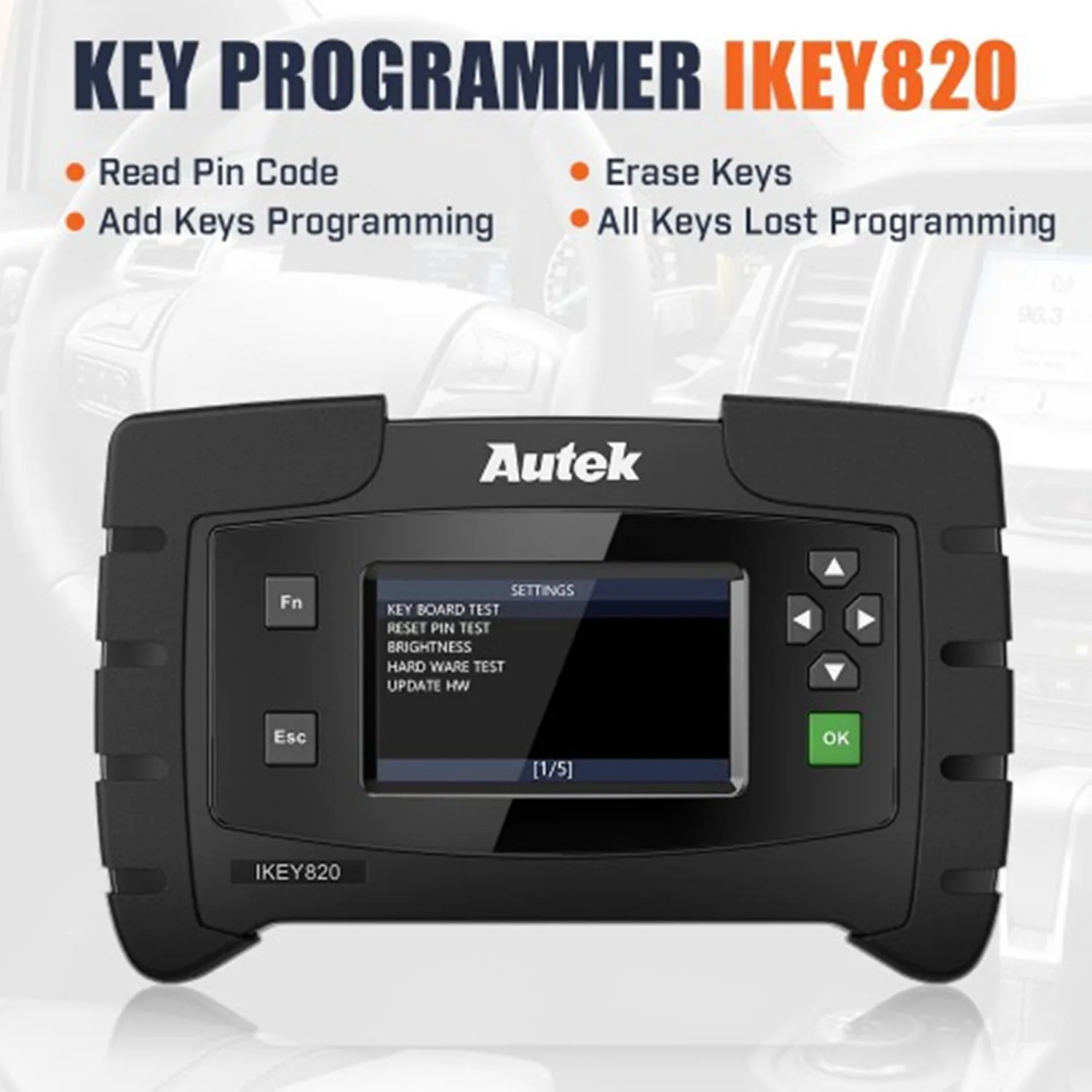 Лучший Autek IKey820 OBD2 автомобильный ключ, Автомобильный ключ, программатор, Универсальный профессиональный инструмент, Автомобильный сканер, диагностический инструмент ikey 820