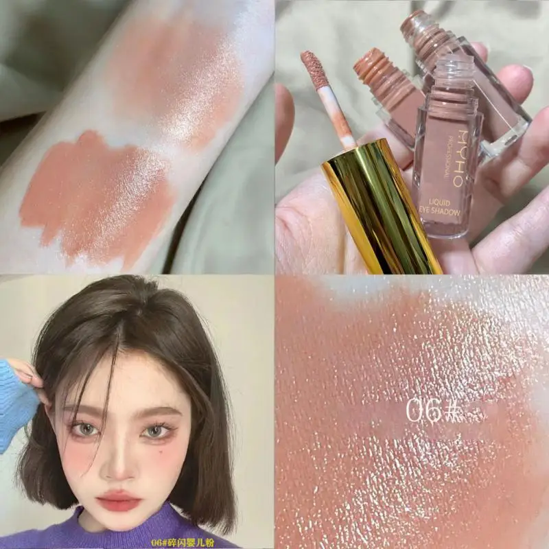 

MYHO Liquid Eyeshadow 6Colors Waterproof Lasting Natural Super Glitter Cheek Contour Blush Pigment Eye Shadow Cosmetic Highlight