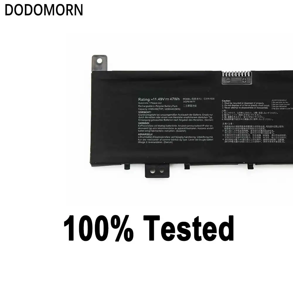 Фото Новая батарея C31N1636 для ASUS N580VN N580VD NX580V X580V X580VN X580GD N580GD X580VD N580VD NX580VD7300 NX580VD7700 №3