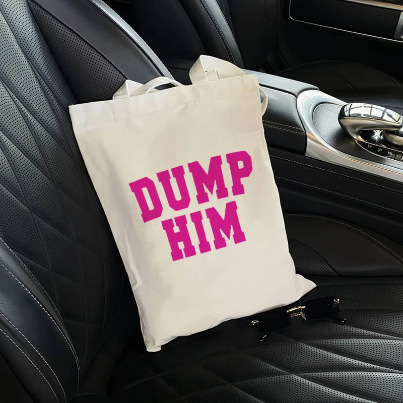 

Women's Bag Cheap Y2K eco Large Capacity Shoulder Bags Shopper Canvas DUMP HIM Letter Fashion Harajuku tote bag Ulzzang Handbags