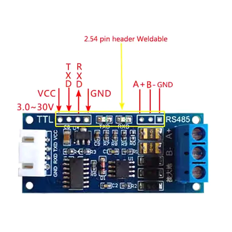 Конвертер TTL в RS485 3 В/5 0 автоматический фотомодуль для Arduino AVR