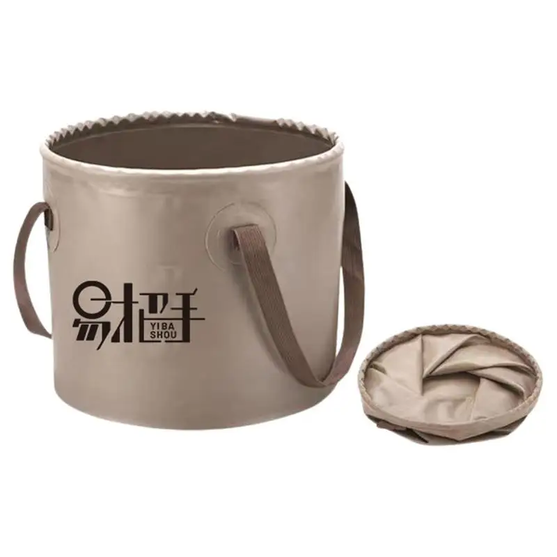 

Canvas Water Bucket Camping Water Storage Bucket With Handles Car Folding Bucket Durable Compact Collapsible Foldable Water