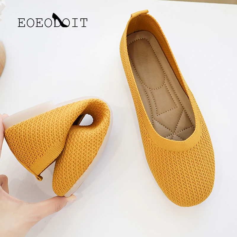 

EOEODOIT повседневные женские туфли на весну осень Nom-slip Топ обувь кеды на плоской подошве Лоферы Эспадрильи с круглым носком