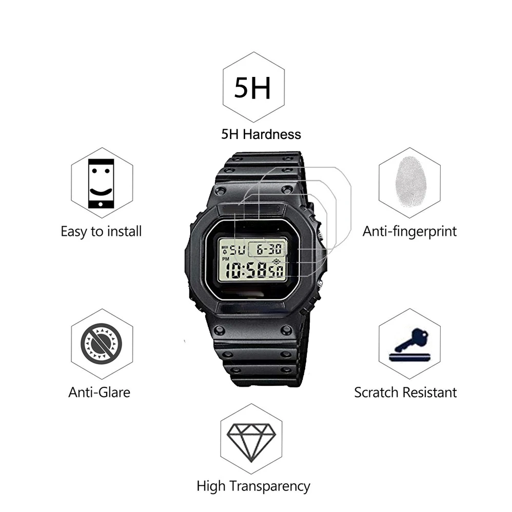 Защитная нанопленка для Casio G-shock DW-5600 DW5000 GBD-200 GWX-5600 GW-B5600 GW-5000 не стекло - купить по