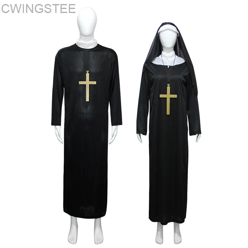 

2023 Halloween Cosplay Women Priest Nun Clothing carnival costume medieval