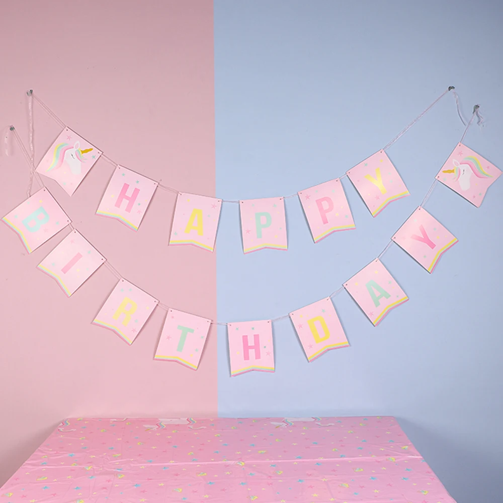 

Dinosaur HAPPY BIRTHDAY Paper Banner for Girl Boy Birthday Party