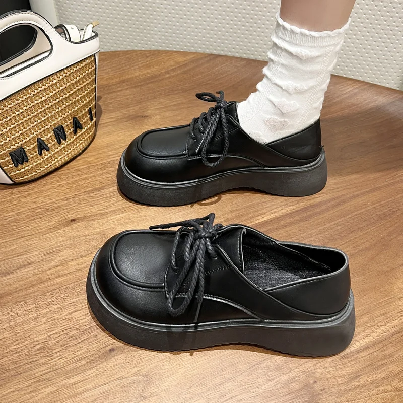 

Shoes Women's Sneakers Summer Woman-shoes Platform New Heels Thick Sole Retro Rubber Mary Sweet Fashion Women's Flats 2022