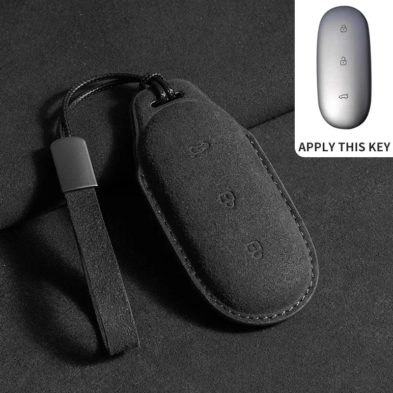 

Кожаный Автомобильный брелок для ключей, чехол для Lixiang IDEAL L7 L8 L9 2023 Li, автомобильный смарт-брелок для ключей, замшевый автомобильный аксессуар