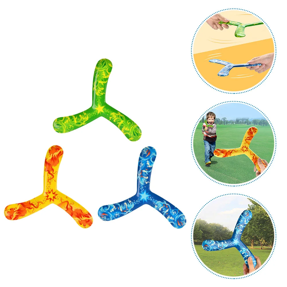 

3 Pcs Boomerang Toy Adutl Children Flying Boomerangs Sports Ball Adults Kids Toys Pu Throw Catch