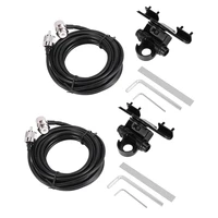 2x rb 400 car antenna mount bracket 5m pl259 connector extend cable feeder cable for mobile radio th 9800 bj 218