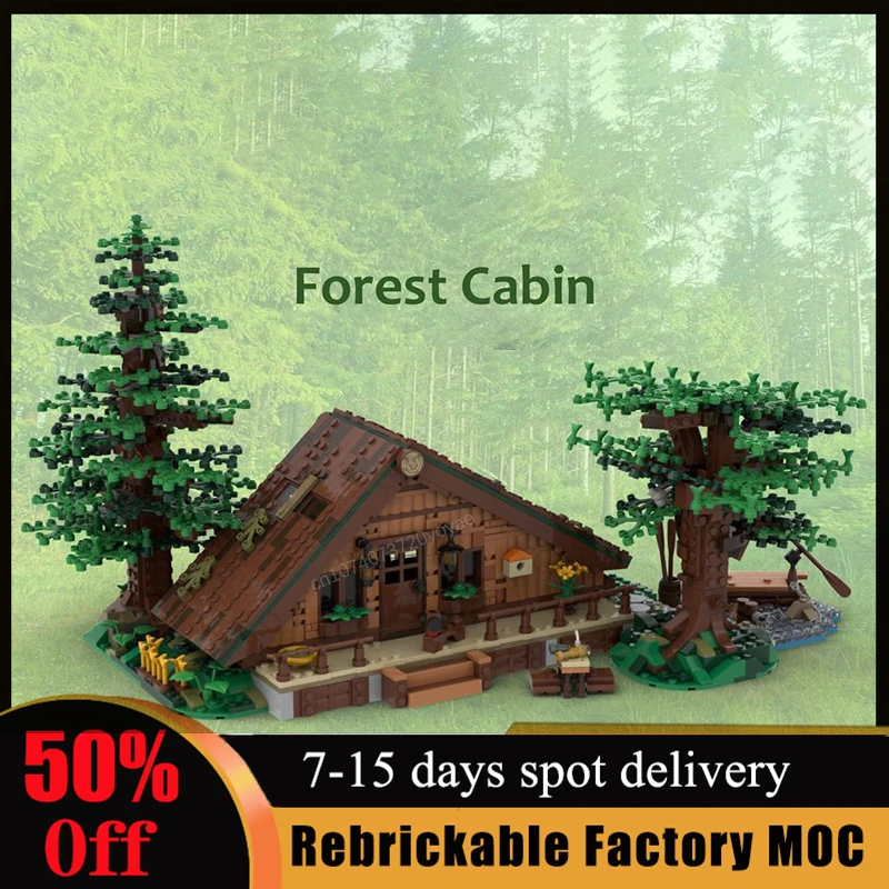 

2023NEW 2128pcs Forest Cabin SCustomized Treet View Architecture Moc-143807 Tree House Kids Adult Toys DIY Building Xmas Toys