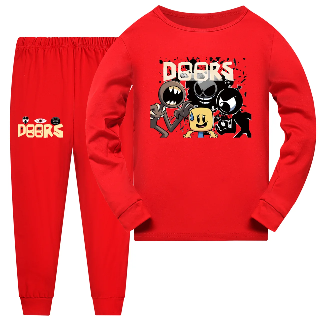 Детская одежда с игровыми дверцами футболка брюки 2 шт. модные удобные пижамы для