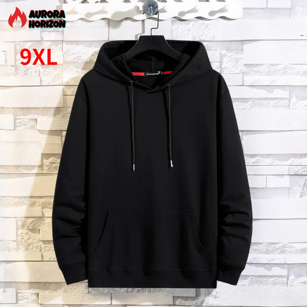 

AuroraHorizon Autumn Letter PLUS SIZE 9XL Men's Hoodies Loose Fashion Hooded Sweatshirts Harajuku Couple Clothing Male Pullovers