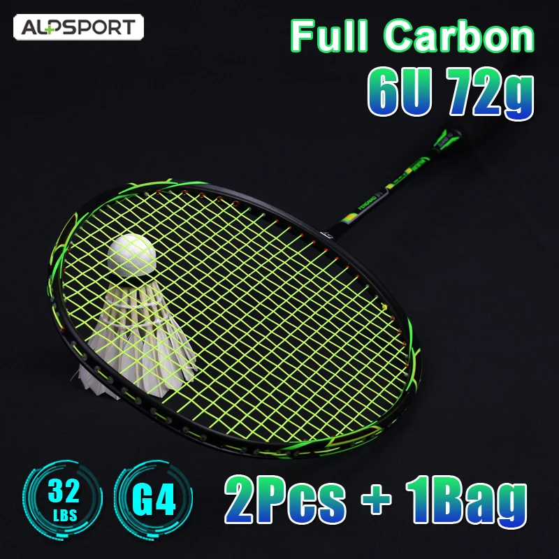 

ALP Supreme FN 2PCS Max 30LBS 6U 75g 100% legal original badminton racket Ultra-light full carbon fiber Badminton racket and bag