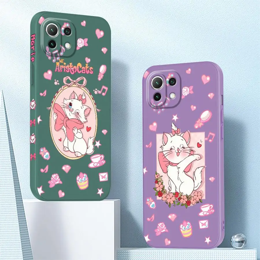 Cute Marie Cat phone Case for Mi 11 Lite 5G 11T Pro Poco X3 NFC X4Pro5G X4 GT X5 M3