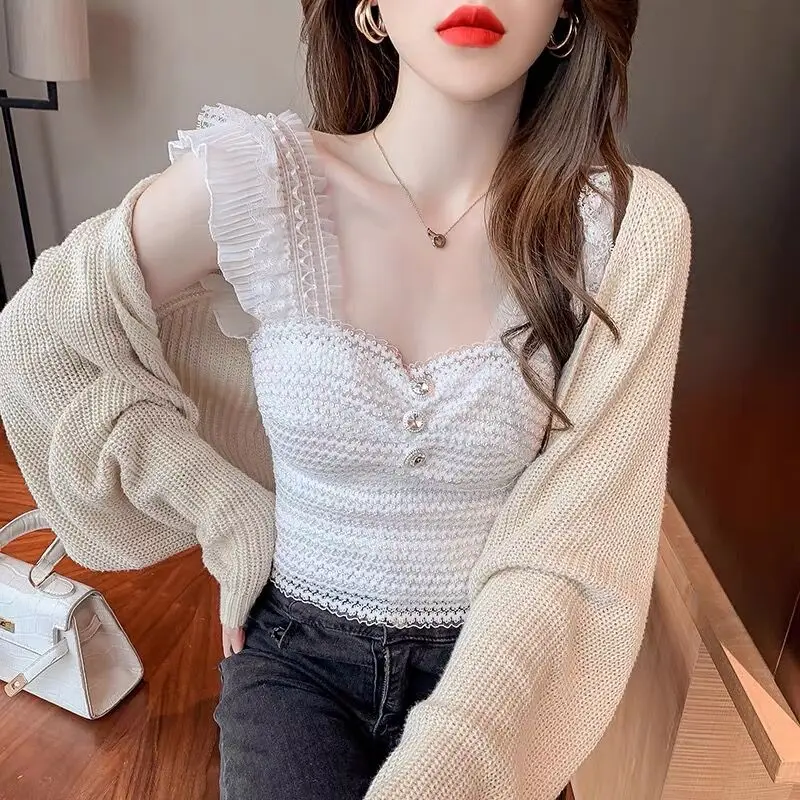 Дизайнерские летние топы с летящими рукавами супер сказочные рубашки корейские