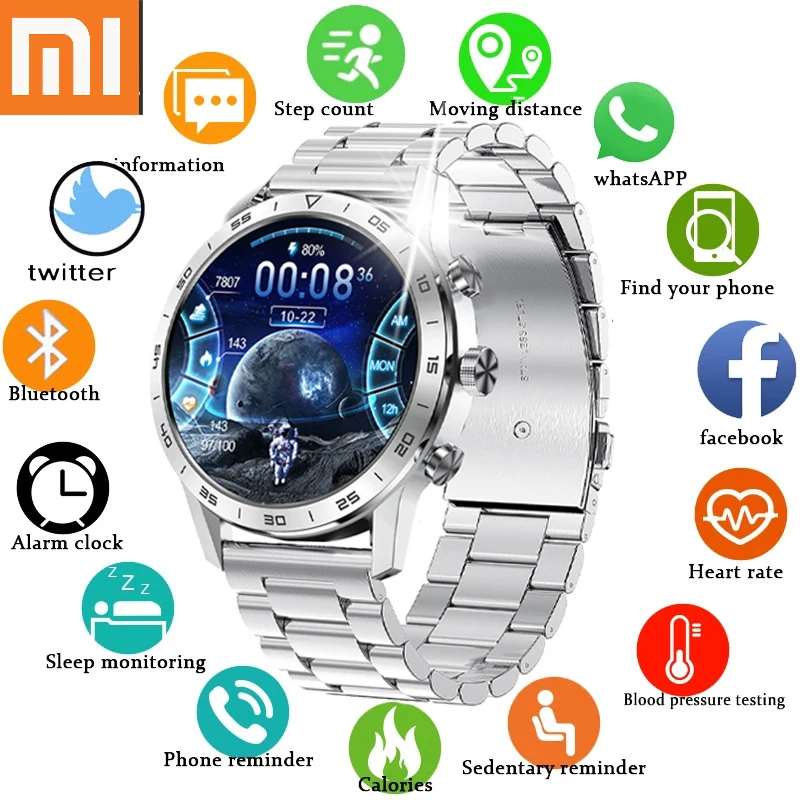 

Смарт-часы XIAOMI мужские водонепроницаемые, IP68, Bluetooth, для Android и Ios
