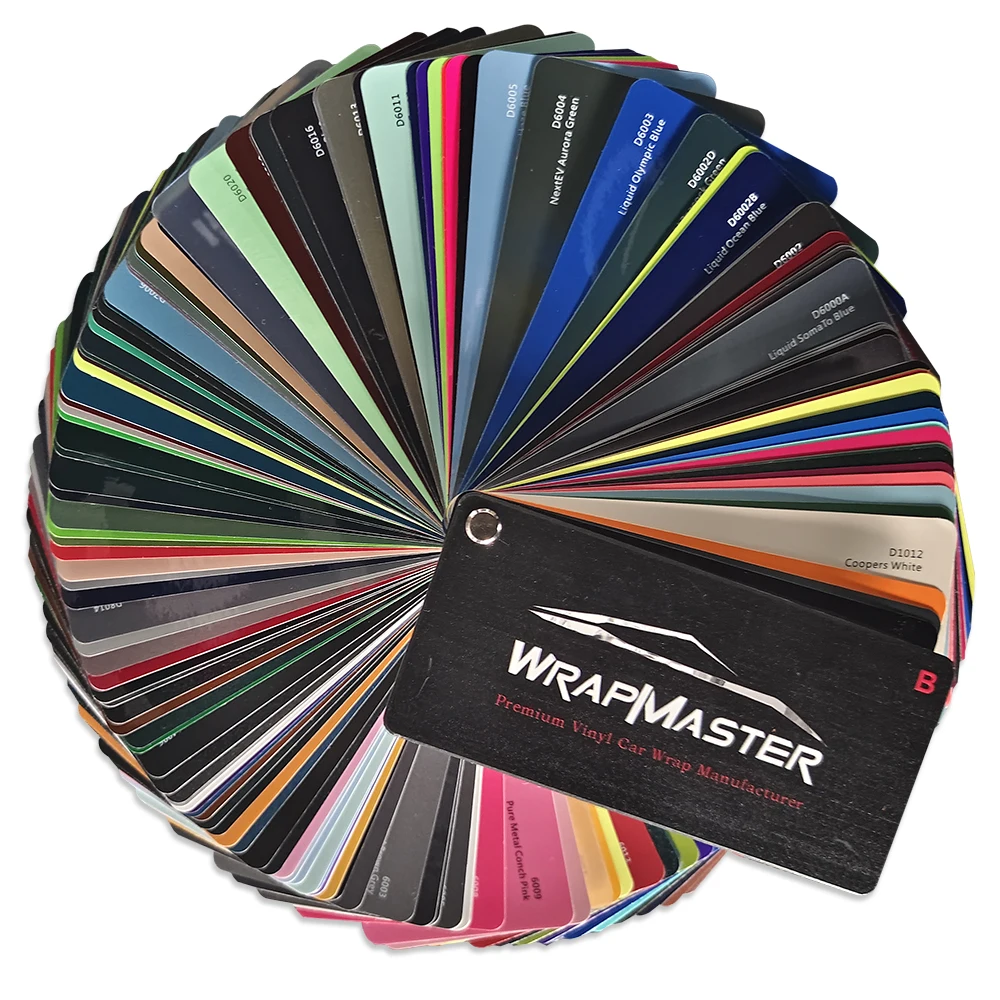 Образец образцов Wrapmaster Книжные цвета для карточек Автомобильная пленка