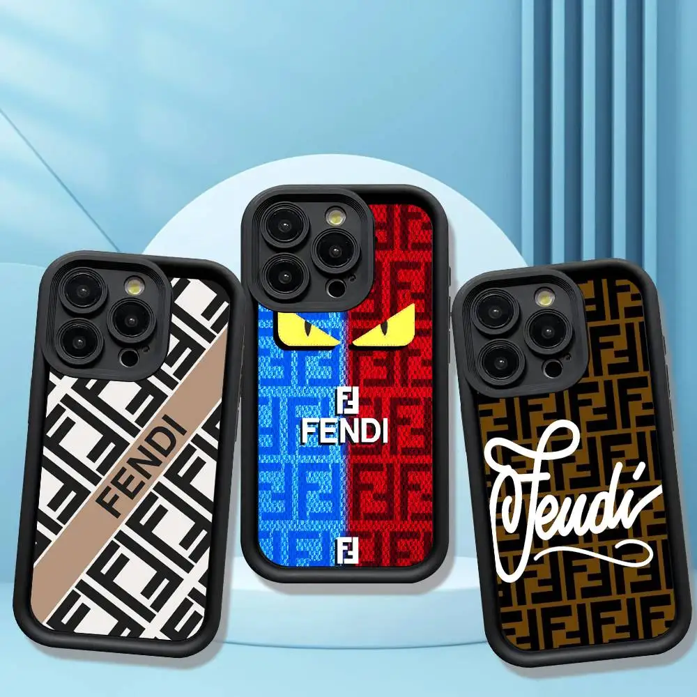 Фото Роскошные чехлы Fun Luxury F-fendi с логотипом для iPhone 17, 16, 15, 14, 13, 12, 11 Pro Max Plus №2