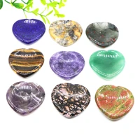 love puff heart shaped energy palm stones worry natural stone healing crystals agates gemstone meditation face gua sha tools