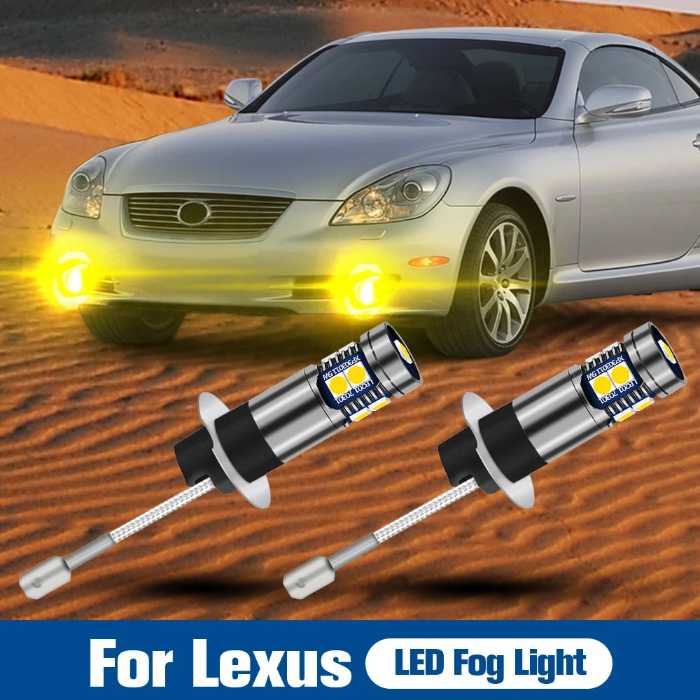 

2pcs LED Fog Light Lamp Blub H3 Canbus Error Free For Lexus LX470 1998-2009 ES300 ES330 IS300 2003-2005 GX470 SC430