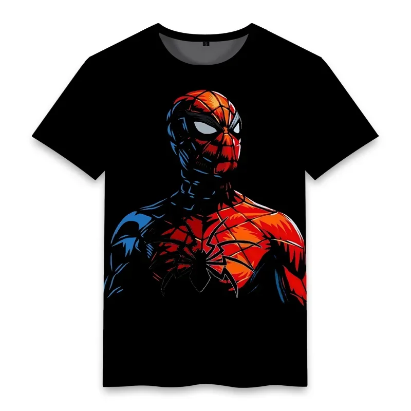 

Boy Marvel SpiderMan Children's T-shirt Parallel Universe Avengers Movie European and American Style Retro Fashion Brand Short