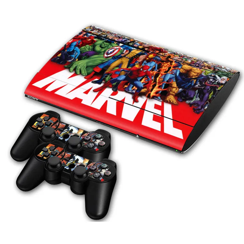 Виниловая наклейка на консоль PS3 стикер с принтом Marvel Дэдпул Человек-паук
