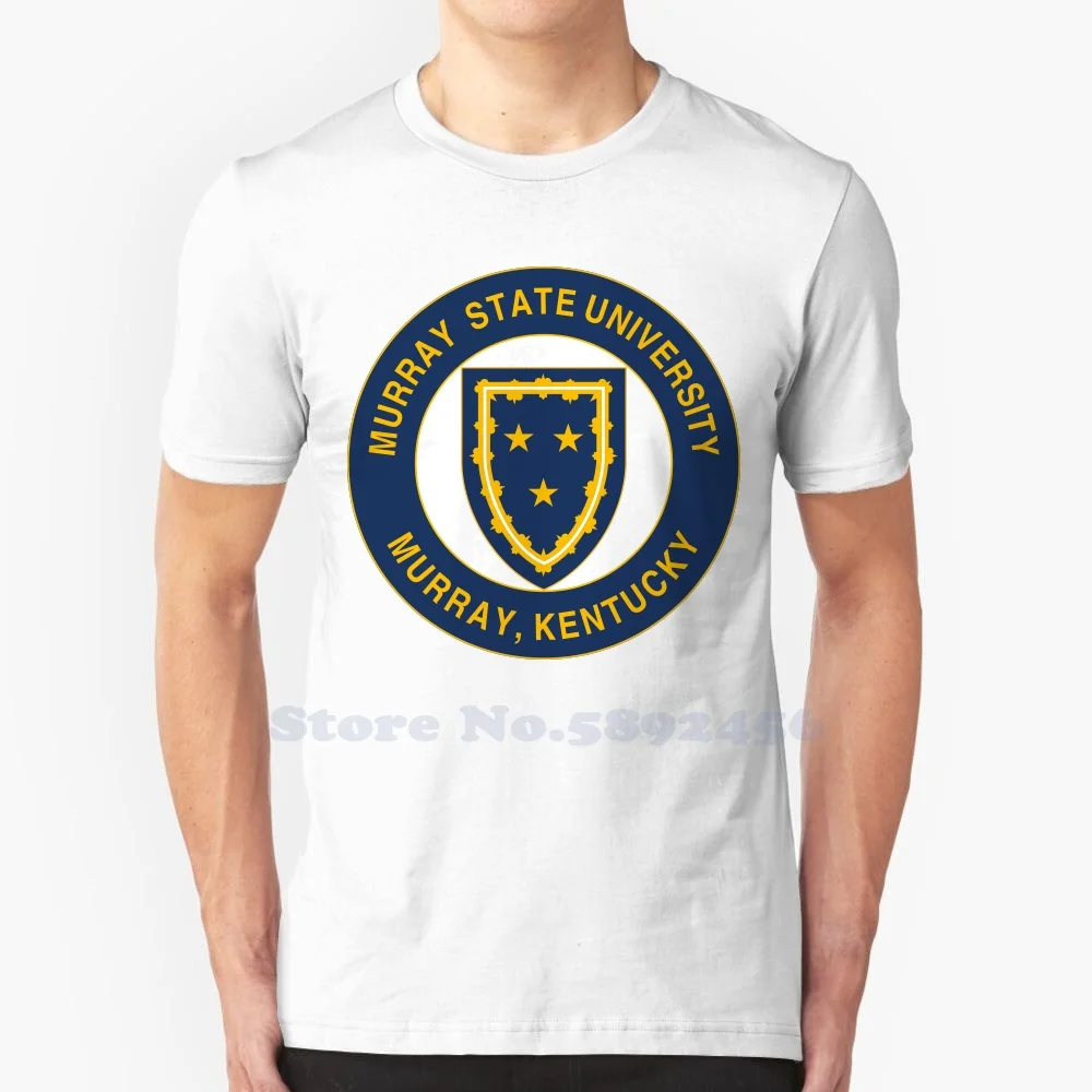 

Высококачественные футболки с логотипом Государственного Университета Мюррей, модная футболка, новинка, футболка из 100% хлопка