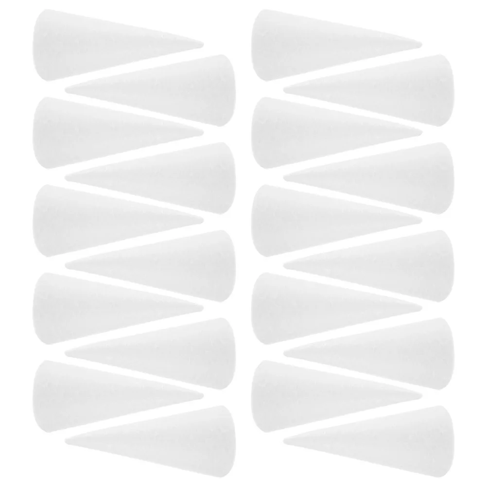 

Белые конусы из пенополистирола 20 шт